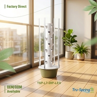 Kit hydroponique vertical à 7 couches Tru-Spring CE avec pompe, lumière de croissance LED anti-UV et système d'irrigation pour jardin domestique