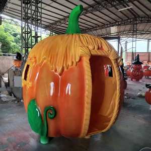 Decoración de jardín Escultura de calabaza de fibra de vidrio Estatua de Casa de calabaza de gran tamaño - Product Image 6
