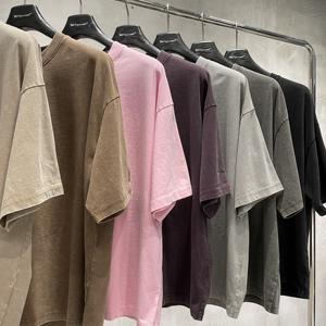 Camiseta Personalizada para Hombre, Estilo Cuadrado, Estampada, de Algodón Grueso, Estilo Urbano, Holgada, con Hombros Caídos, Impresión DTG - Product Image 4