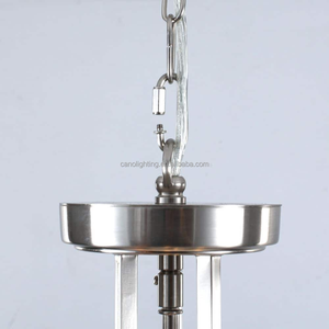 Lampada a Sospensione di Alta Qualità in Nichel Spazzolato, Plafoniera a 3 Luci con Sfera in Vetro per Casa, Hotel e Villa - Product Image 6