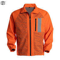 Veste et pantalon softshell extensibles mécaniques JIADE pour hommes, coupe-vent, imperméables, vêtements de travail de sécurité, orange haute visibilité, vêtements de travail