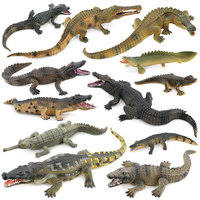 Modèle de crocodile sauvage en PVC massif pour simulation transfrontalière, incluant le crocodile à longue trompe Gharial et le dinosaure Empereur Vert