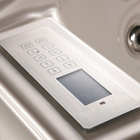 Spa Whirlpool Compact Monoplace d'Extérieur : Structure Gain de Place avec Jets de Massage Réglables pour Thérapie Privée