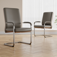 Chaise de bureau de direction ergonomique de luxe, design contemporain, cuir véritable, hauteur réglable, pivotante, cuir noir