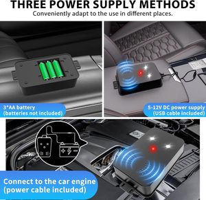 Répulsif à ultrasons 3 en 1 pour souris et rongeurs, lumière stroboscopique pour moteur de voiture, piles incluses, écologique pour la maison, le <span class=keywords><strong>garage</strong></span>, le grenier - Product Image 3