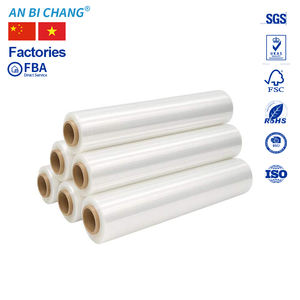 Película de envoltura elástica de polietileno LLDPE negro y rojo, fundición de superficie lisa suave brillante para máquina envolvedora de paletas de 30cm-50cm - Product Image 3