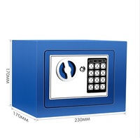 17 E Mini armoire murale alimentée par batterie de qualité DIY coffre-fort en acier avec serrure à code numérique stockage d'argent pour hôtels