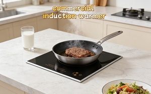 Machine de cantine avec plaque de cuisson à induction intégrée 1000W AM-BCD108, cuisson haute puissance offrant une chaleur intense pour une cuisson rapide - Product Image 2