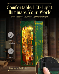 Magnifique puzzle 3D en bois vintage pour salle d'étude, jouet DIY avec fonction lumineuse pour la décoration de la maison - Product Image 3