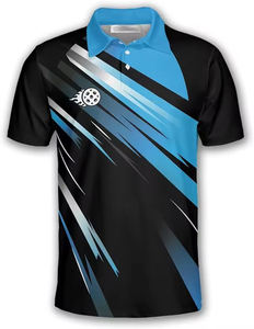 T-shirt de lacrosse imprimé par transfert thermique, polo, jersey unisexe, manches courtes, col à revers, respirant, léger, personnalisé, sport - Product Image 2