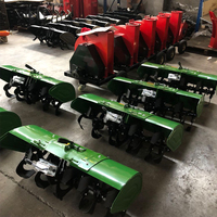 Mini tracteur agricole à deux roues BCS avec moteur à essence de 13 CV et boîte de vitesses à 3 vitesses, accessoire broyeur de bois