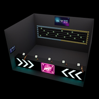 Activateur de jeu laser interactif personnalisable avec cibles lumineuses LED pour compétition de tir en arène