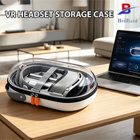 Étui de voyage EVA grande capacité pour casque VR, boîte de rangement anti-chute et anti-poussière pour casque VR, manettes tactiles et câbles de charge