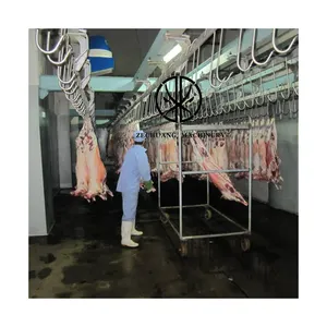 Safe And Stable 100 Sheep Per Day Abattoir Carcass Automatic Slaughtering Line For Lamb Stunning Equipment Plant