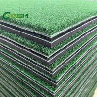 Tapis d'entraînement de golf 3D GSM, tapis de practice de golf en nylon 38 mm 1,5 m x 1,5 m, simulateur intérieur/extérieur, garantie de 2 ans