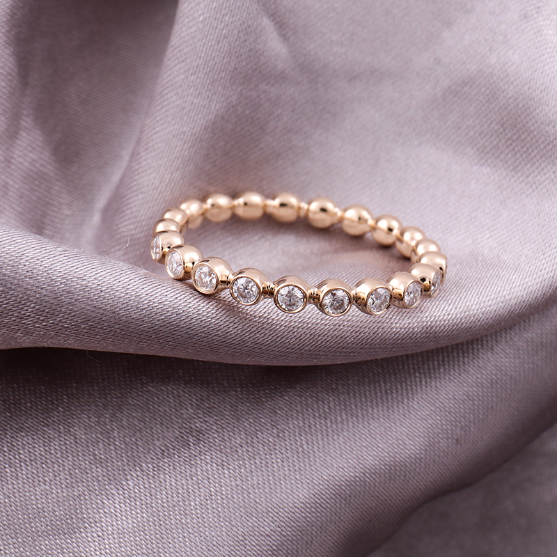 แหวนมอยซาไนต์ทองแท้ 14K