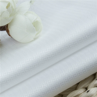 Tissu sergé chevron en coton blanc 100/2, matière anti-plis à l'ammoniaque liquide pour chemises professionnelles