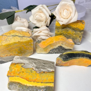 Bumblebees <span class=keywords><strong>jasper</strong></span> slab tinh thể tự nhiên chất lượng cao bumblebees <span class=keywords><strong>jasper</strong></span> Slice cho trang trí - Product Image 6