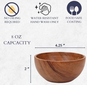 ชามไม้ใส่สลัดอะคาเซียแบบตรงสำหรับตกแต่งถ้วยเปล่าถ้วยใส่เทียนถั่วเหลือง - Product Image 6