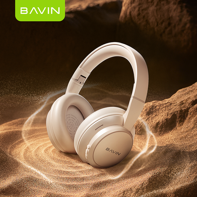 BAVIN BH66 Fold-flat HiFi Sound Spatial Sound Wireless BT V5.4 Over Ear Headphone Gaming Headset