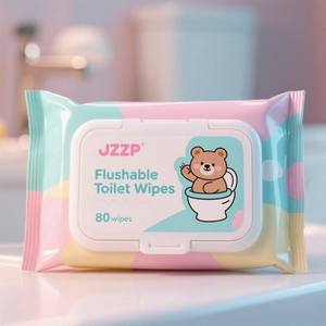 JZZP nuevo Material toallitas húmedas desechables para bebés a base de plantas toallitas desechables de papel lavables sin perfume para el cuerpo del bebé - Product Image 1