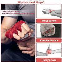Bandages de boxe élastiques en coton avec logo personnalisé pour MMA, Muay Thai, Sanda – Sangles de soutien pour poignets