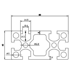 Perfil de Aluminio Industrial T5 4080, Estándar Nacional, Marco de Ensamblaje con Electroforesis 40X80, Venta Directa de Fábrica - Product Image 3