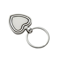 Werbe-Schlüsselanhänger mit Spinner, Blanko Herzform aus Zinklegierung, Rotierende Perle, Kreativer Schlüsselanhänger mit Individuellem Logo, Werbeartikel