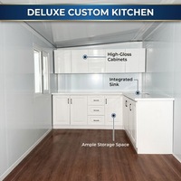 Maison conteneur extensible prête à l'emploi 20ft 40ft, 2-3 chambres, étanche, préfabriquée, avec cuisine et salle de bain, pour hôtel, villa, appartement