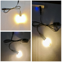 Douille de lampe en plastique de type vis E14, cordon d'alimentation de 1,8 m avec prise EU/US/AU/UK, base de lampe suspendue à LED, interrupteur 303 et câble d'extension