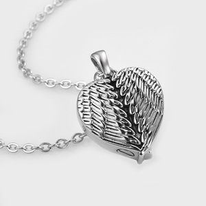 Joias de cremação para cinzas, amador de urso em aço inoxidável, formato de coração, anjo unissex, presentes para mulheres - Product Image 6
