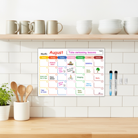 Calendriers interactifs magnétiques UCI Uni Felt Art Déco, tableau blanc personnalisé effaçable à sec, planificateur quotidien et hebdomadaire pour la maison et le bureau
