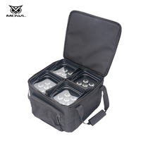 Pack de 4 projecteurs LED Par sans fil 6x18W RGBWA UV 6 en 1 avec télécommande DMX WiFi, batterie et sac de transport
