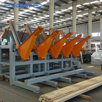 Scie à ruban horizontale automatique Saifan à 5 têtes pour le travail du bois, modèle Max. Vitesse d'alimentation de 20 m/min, largeur de coupe de 0 à 300 mm