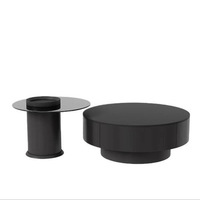 Table basse de salon moderne italienne, style minimaliste, luxe léger, en bois, pour petit appartement, avec rangement