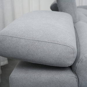 Sofá en forma de L para sala de estar, juego de sofás seccionales de tela ajustable gris <span class=keywords><strong>Euro</strong></span> - Product Image 5