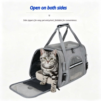 Sacs de voyage pliables et respirants en tissu Oxford pour animaux de compagnie avec plusieurs fenêtres en maille, sac de transport pour animaux avec poignée et bandoulière pour chats