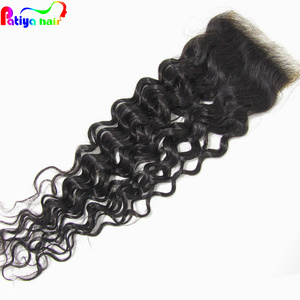 Dubai thị trường bán buôn ren trong suốt toupee 4*4 Brazil tóc Thụy Sĩ ren Topper sóng nước tóc con người HD ren đóng cửa - Product Image 4