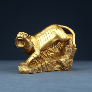 Brass Tiger Figurine Feng Shui <b>Desk</b> Decor For Office Home Chinese New Year Gift - Product Image 1