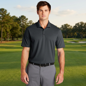 Polo homme de haute qualité, couleur unie, manches courtes, 100% polyester, séchage rapide, tricoté, style décontracté, coupe classique - Product Image 3