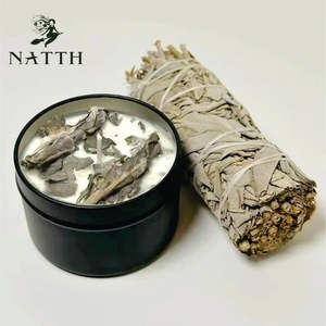 Bougie votive à la sauge blanche NATTH, parfum de rose, cire de soja, bâton long, motif, décoration d'intérieur, Pâques, Halloween, Ramadan, Diwali - Product Image 5