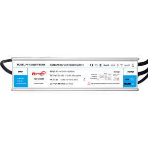 CE/CB 250W CV Sans scintillement DALI Push 2 en 1 Driver LED Dimmable 170-264VAC-DC12V 24V 48V Alimentation LED Étanche IP67 Simple - Product Image 3