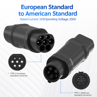 Adaptor Konverter Charger EV Baru, Steker CCS2 Standar Eropa ke Adaptor Charger EV Tesla NACS