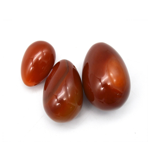 Yoni Egg Pelvic Kegel Ejercicio Cornalina Jade Huevo Estiramiento <span class=keywords><strong>Vaginal</strong></span> Músculo Bola de cristal Piedra de masaje de ágata roja - Product Image 3