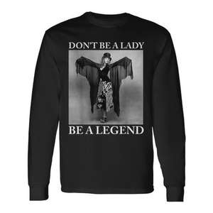 Camiseta de Manga Larga Unisex con Cuello Redondo y Estampado Digital 'Dont Be A Lady Be A Legend', Ropa Promocional para Adultos - Product Image 1