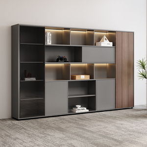Armoire de classement en bois ignifuge au design moderne et luxueux pour bureau et chambre, idéale pour le rangement de vêtements et d'outils d'atelier - Product Image 1