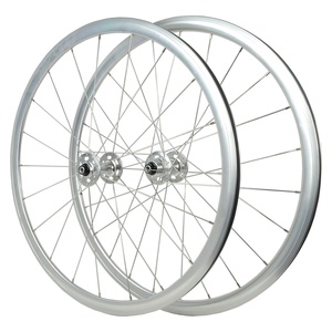 Juego de Ruedas para Bicicleta 700C, Juego de Ruedas de Pista, Buje Delantero y Trasero con Rodamientos, Freno V Doble, Velocidad Única, Piñón Fijo - Product Image 5