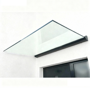 Безрамный стеклянный навес, навес из нержавеющей стали для крыльца, крыльца, балкона, навес для окна, навес для входной двери, комплект навесов - Product Image 1