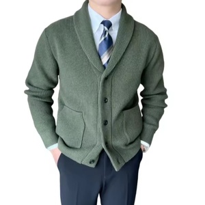 Cardigan in Maglia da <span class=keywords><strong>Uomo</strong></span> Personalizzato <span class=keywords><strong>con</strong></span> Logo OEM, Giacca Invernale Casual in Lana e Cotone <span class=keywords><strong>con</strong></span> Tasche, <span class=keywords><strong>Maglione</strong></span> in Cashmere Lavorato a Maglia <span class=keywords><strong>con</strong></span> <span class=keywords><strong>Bottoni</strong></span> - Product Image 5