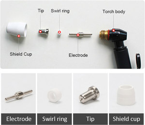 Envío Rápido, Antorcha de Corte por Plasma de CC con Inversor Refrigerado por Aire Dancy PT31, Longitudes de 3M/4M/5M, CUT40/CUT50/CUT60, 350A de <span class=keywords><strong>Amperaje</strong></span> Máximo - Product Image 3